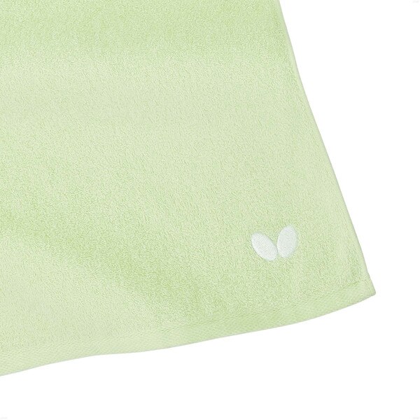 Butterfly Sarafuwari Towel - Light Green - Corner